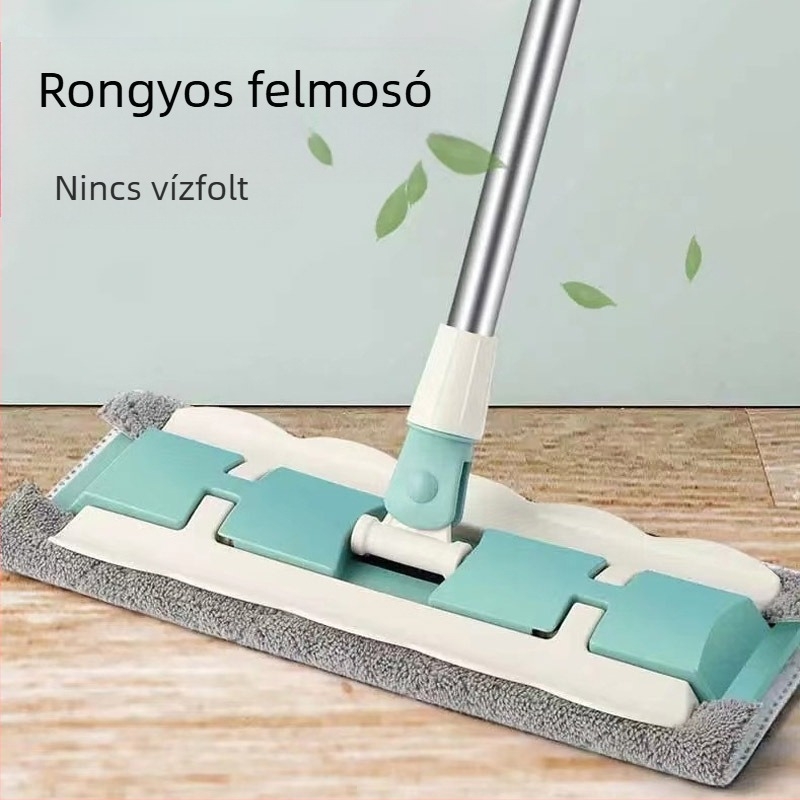 Dropshipping lapos felmosó, forgó, lusta háztartási felmosó fa padlóra, kettős felhasználású nedves és száraz felmosó kendőcsipesszel