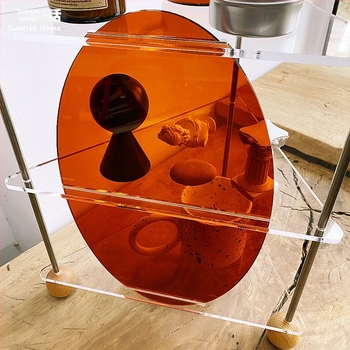 Közvetlen értékesítésű akril vízpohár parfüm kozmetikai állvány asztali tároló befejező aromaterápiás gyertyatartó állvány