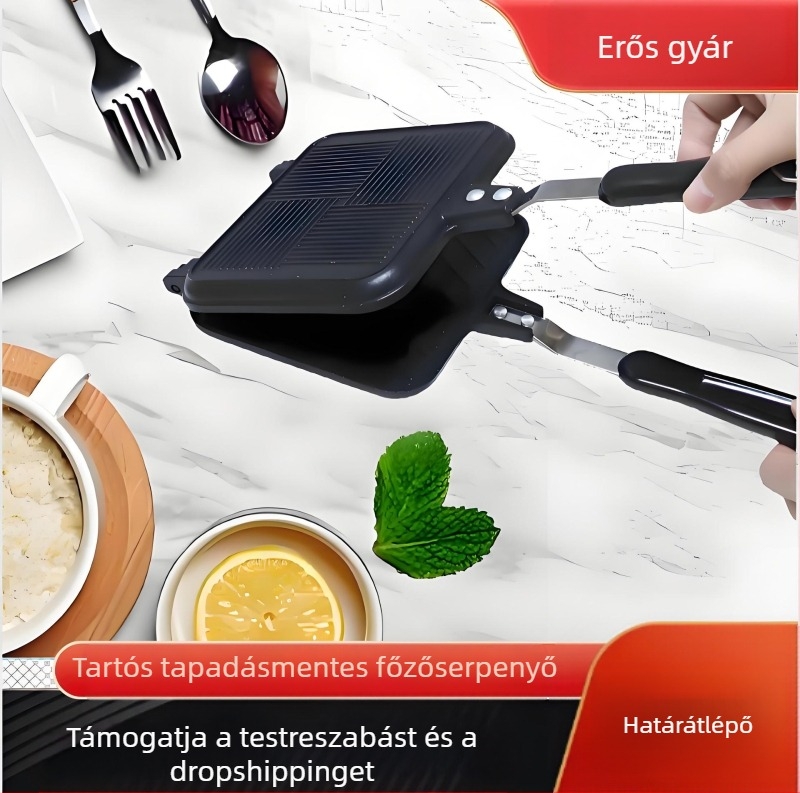 Tapadásmentes kenyérsütő tepsi otthoni használatra, palacsintához, szendvicsekhez és süteményekhez alkalmas
