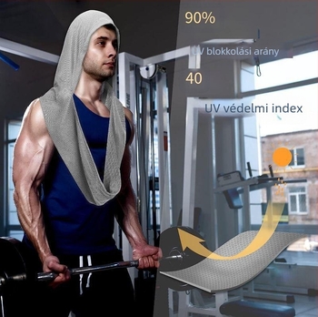 U alakú, hideg, kapucnis törölköző, edzőterembe, strandra, kempingezéshez, konstrukció, napvédelem, gyorsan száradó, sporthoz, hűvös, turbános törölköző