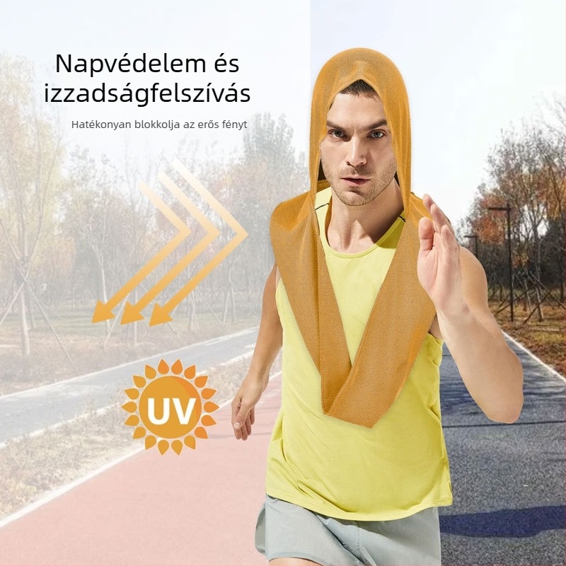 U alakú, hideg, kapucnis törölköző, edzőterembe, strandra, kempingezéshez, konstrukció, napvédelem, gyorsan száradó, sporthoz, hűvös, turbános törölköző