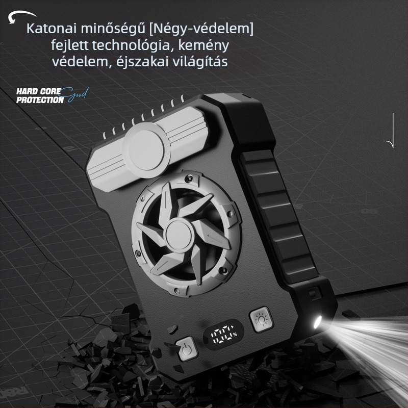 Kültéri építkezési derékra akasztható ventilátor USB töltésű expressz kézbesítési rider szuper széllel akasztható nyakra tölthető kincses ventilátor