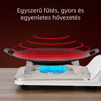Kemping grillserpenyő otthoni indukciós tűzhelyhez, koreai stílusú grillserpenyő, kültéri kazettás tűzhelyhez készült speciális grillserpenyő, hordozható grillserpenyő