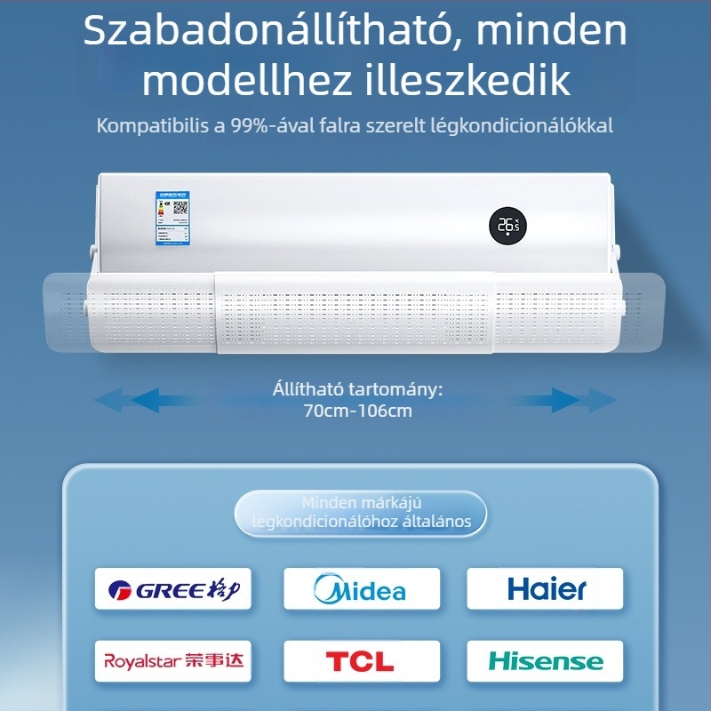 Gyárilag behúzható légkondicionáló szélterelő, közvetlen fújás elleni szélvédő, légkondicionáló szélterelő, tisztító szélterelő nagykereskedelem