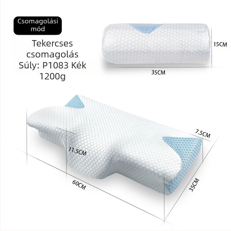 Amazon pillangópárna, pillangó memóriapárna, lassú visszapattanású, nulla nyomású felnőtt nyakpárna, szállodai párna, nyaki párna