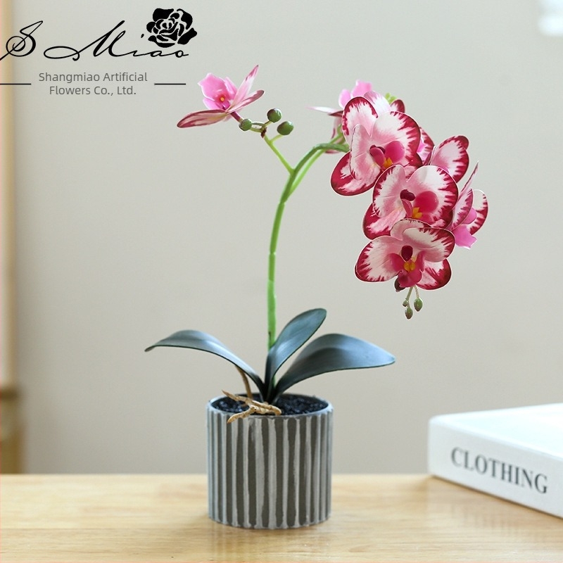 Mesterséges Phalaenopsis Orchidea Bonsai, Realisztikus Virágok Közvetlenül a Gyártótól, Lakberendezési Dekorációk, Dropshipping, Mesterséges Cserepes Növények, Művirágok