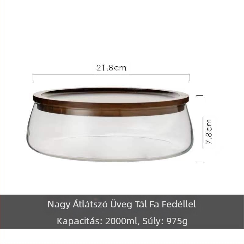 Akácfa üveg gyümölcstányér gyümölcstányér fa cukorkatál tárolódoboz aszalt gyümölcstányér nappali tárolódoboz uzsonnás tányér