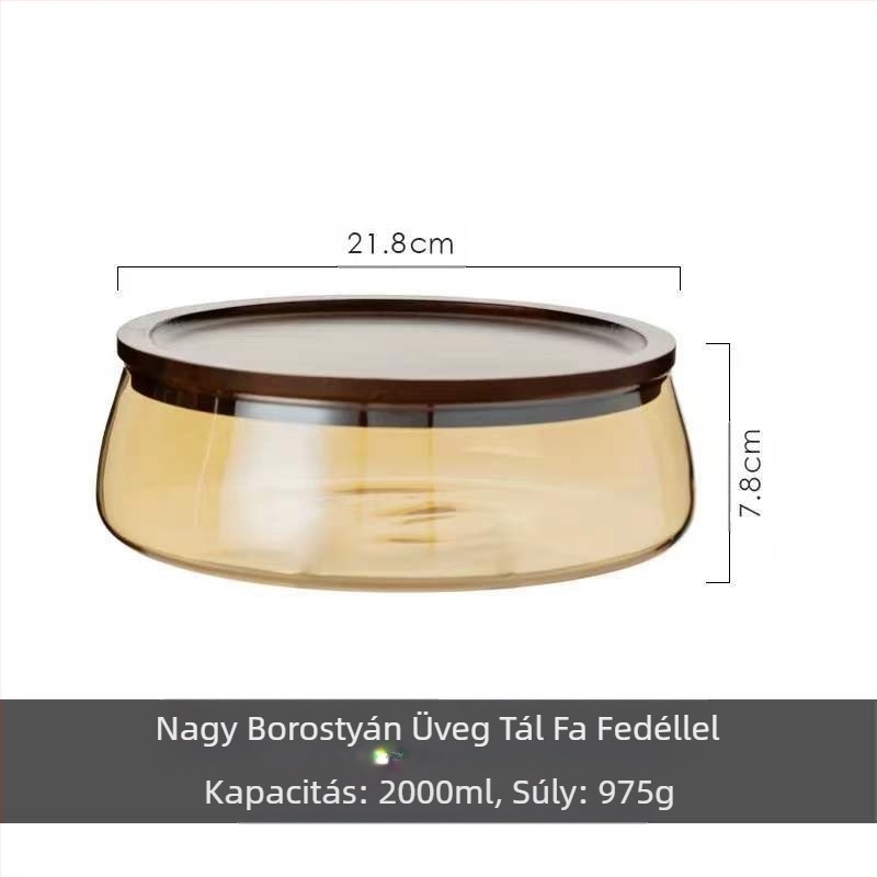 Akácfa üveg gyümölcstányér gyümölcstányér fa cukorkatál tárolódoboz aszalt gyümölcstányér nappali tárolódoboz uzsonnás tányér