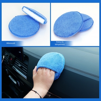 Mikroszálas törlőkendő építőipari piskóta zsebes szivacs blokk autó szépségápolási tisztítás polírozás kerek szivacs törlőkendő