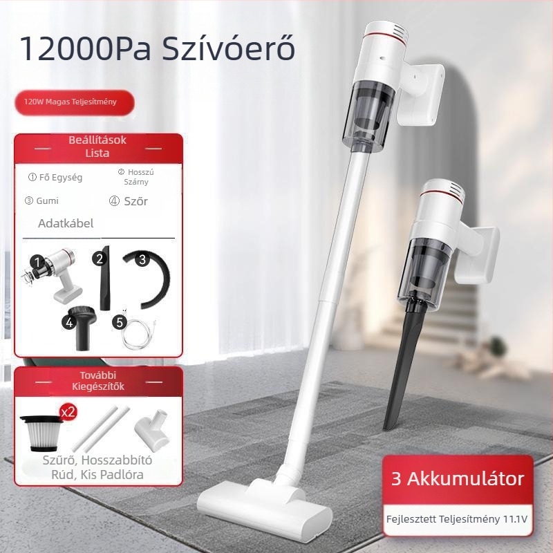Vezeték nélküli porszívó autóba, otthonra, kettős célú, multifunkcionális, kézi töltésű, kefe nélküli motorral, hordozható autós porszívó, kisállat-macskaszőrrel