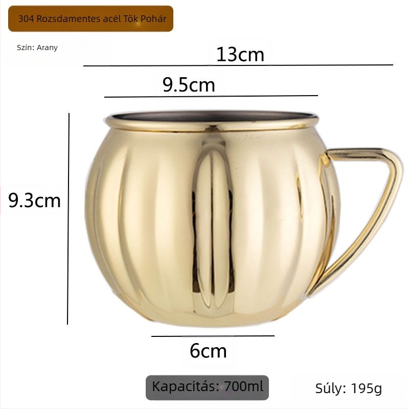 Moszkvai öszvér bögre határokon átnyúló ellátása Moszkvai öszvér bögre Rézbevonatú kalapácspöttyös pohár Csupasz alakú koktélpohár