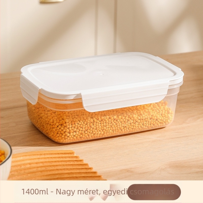 Fcm tanúsítvánnyal rendelkező, lezárt üveg, élelmiszeripari minőségű tároló műanyag üveg, tárolóedény gabonafélékhez, konyhai snackekhez, jéghez