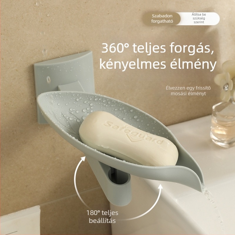 Új leaf falra szerelhető lefolyó szappantartó, nem perforált fürdőszobai fürdőszobai háztartási szappantartó gyártó raktáron