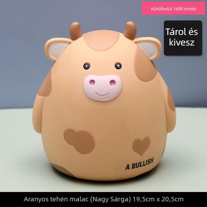 Aranyos és aranyos rajzfilm borjú gyerek malacpersely kreatív asztali díszek csillagjegyű reklám ajándék vinil malacpersely