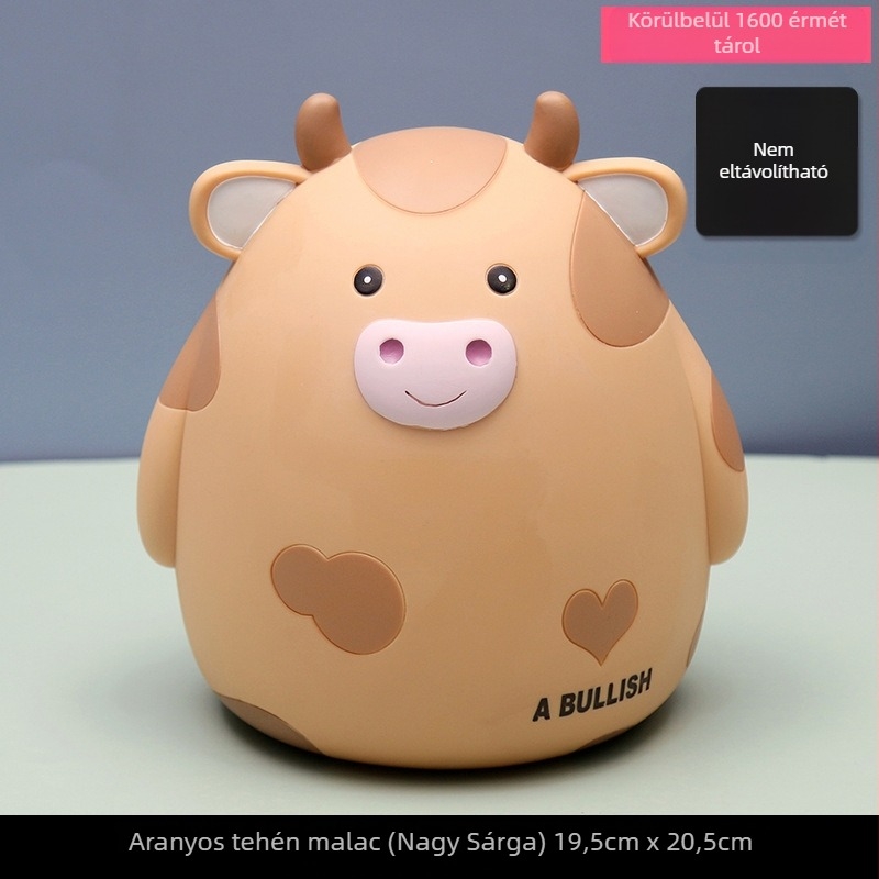 Aranyos és aranyos rajzfilm borjú gyerek malacpersely kreatív asztali díszek csillagjegyű reklám ajándék vinil malacpersely