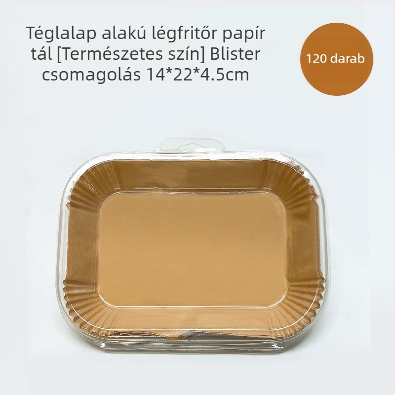 Keresztmetszetű dupla edényes forrólevegős fritőz, téglalap alakú forrólevegős fritőz, papírtál, ninja dupla edényes pergamenpapír, szilikonolaj-papír sütőbe