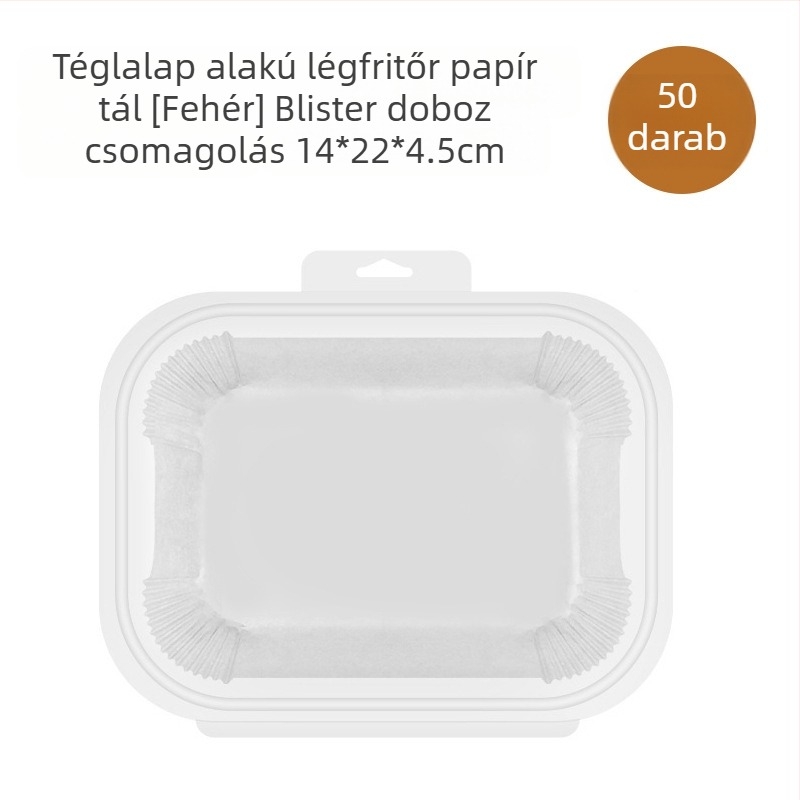 Keresztmetszetű dupla edényes forrólevegős fritőz, téglalap alakú forrólevegős fritőz, papírtál, ninja dupla edényes pergamenpapír, szilikonolaj-papír sütőbe