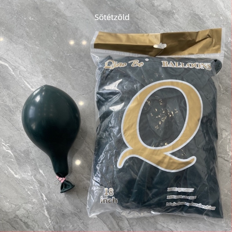 18 hüvelykes, 10 g-os vastagított ünnepi esküvői partikellékek fém matt gyöngyházfényű macaron latex lufi