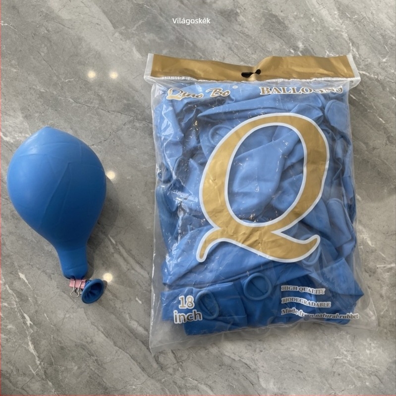 18 hüvelykes, 10 g-os vastagított ünnepi esküvői partikellékek fém matt gyöngyházfényű macaron latex lufi