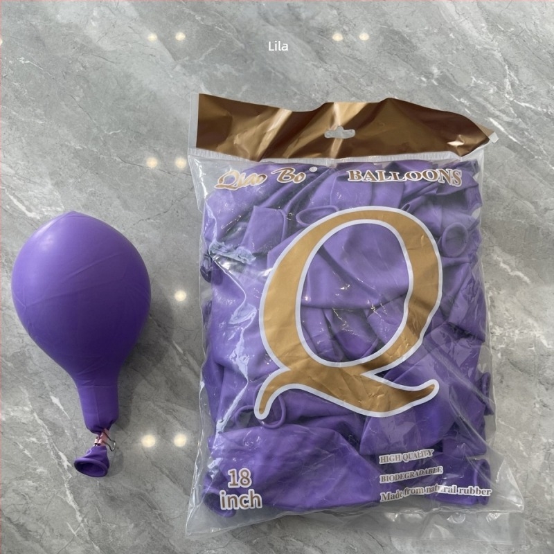 18 hüvelykes, 10 g-os vastagított ünnepi esküvői partikellékek fém matt gyöngyházfényű macaron latex lufi