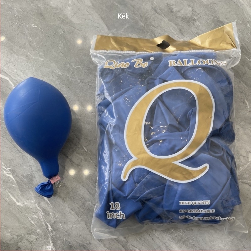 18 hüvelykes, 10 g-os vastagított ünnepi esküvői partikellékek fém matt gyöngyházfényű macaron latex lufi