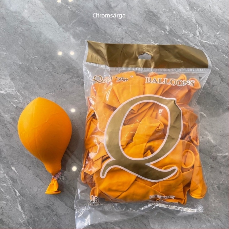 18 hüvelykes, 10 g-os vastagított ünnepi esküvői partikellékek fém matt gyöngyházfényű macaron latex lufi