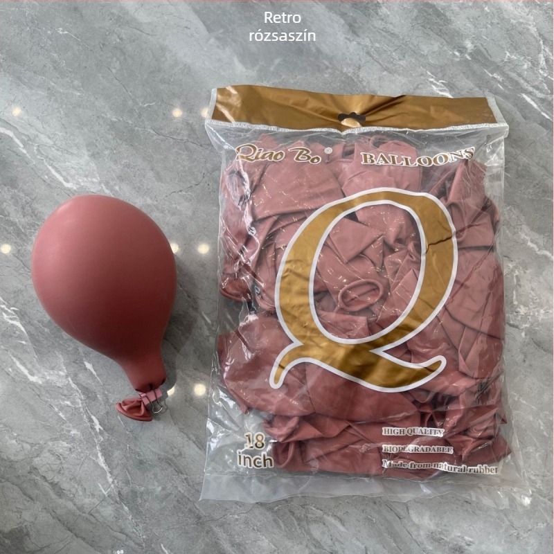 18 hüvelykes, 10 g-os vastagított ünnepi esküvői partikellékek fém matt gyöngyházfényű macaron latex lufi