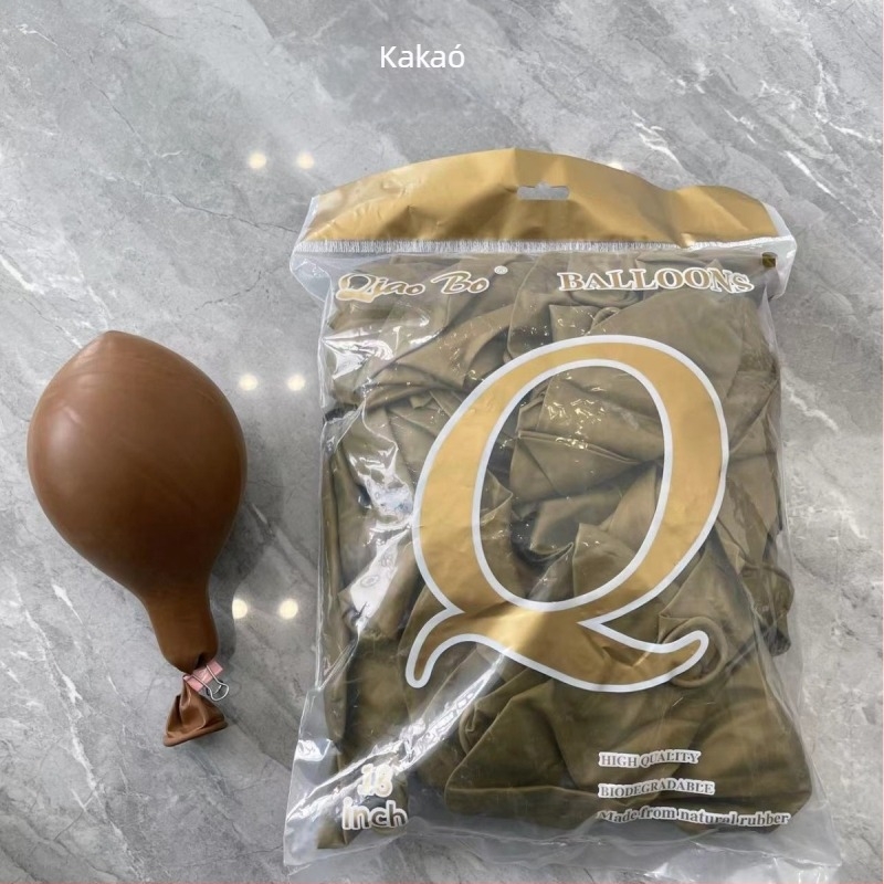 18 hüvelykes, 10 g-os vastagított ünnepi esküvői partikellékek fém matt gyöngyházfényű macaron latex lufi