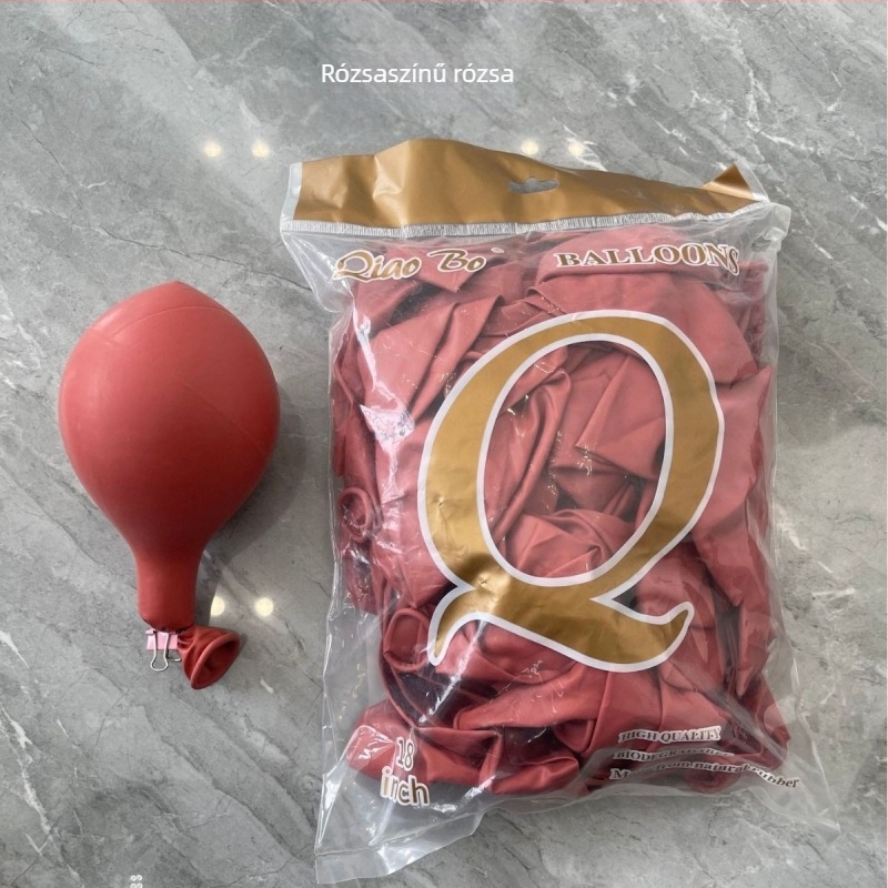 18 hüvelykes, 10 g-os vastagított ünnepi esküvői partikellékek fém matt gyöngyházfényű macaron latex lufi