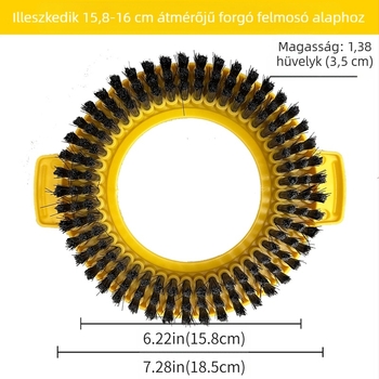 Kerek univerzális felmosófej pótpadlókefe háztartási padlókefe felmosó tartozékok tisztítókefe forgó felmosófej