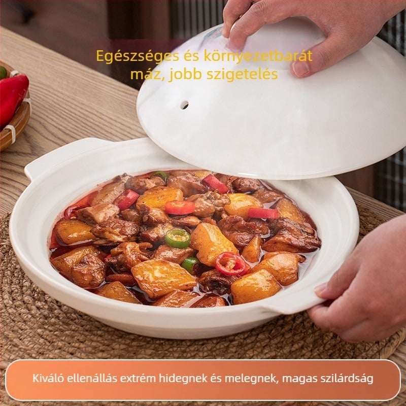 XYF kerámia nagyméretű edény, extra sekély, halfejes gáztűzhely, kereskedelmi célú, kis méretű, lapos aljú, nagy ellenállású edény