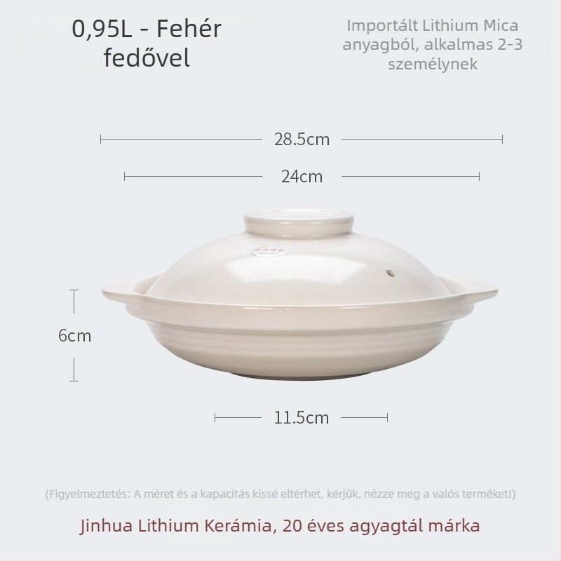 XYF kerámia nagyméretű edény, extra sekély, halfejes gáztűzhely, kereskedelmi célú, kis méretű, lapos aljú, nagy ellenállású edény