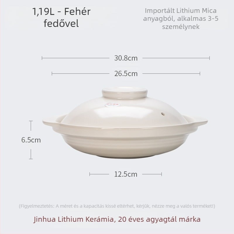 XYF kerámia nagyméretű edény, extra sekély, halfejes gáztűzhely, kereskedelmi célú, kis méretű, lapos aljú, nagy ellenállású edény