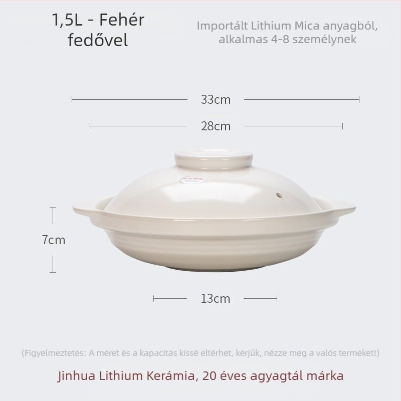 XYF kerámia nagyméretű edény, extra sekély, halfejes gáztűzhely, kereskedelmi célú, kis méretű, lapos aljú, nagy ellenállású edény