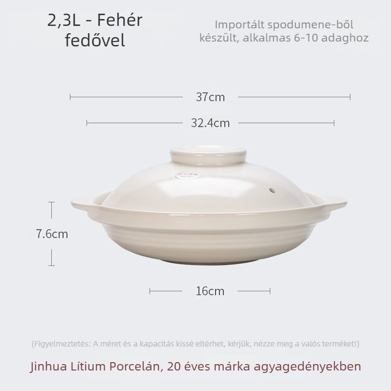 XYF kerámia nagyméretű edény, extra sekély, halfejes gáztűzhely, kereskedelmi célú, kis méretű, lapos aljú, nagy ellenállású edény