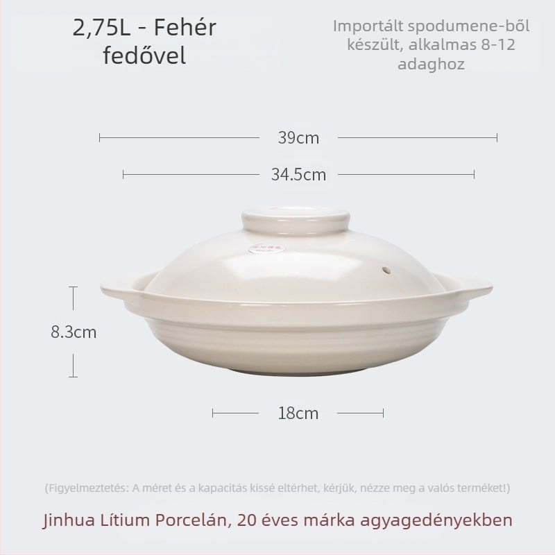 XYF kerámia nagyméretű edény, extra sekély, halfejes gáztűzhely, kereskedelmi célú, kis méretű, lapos aljú, nagy ellenállású edény