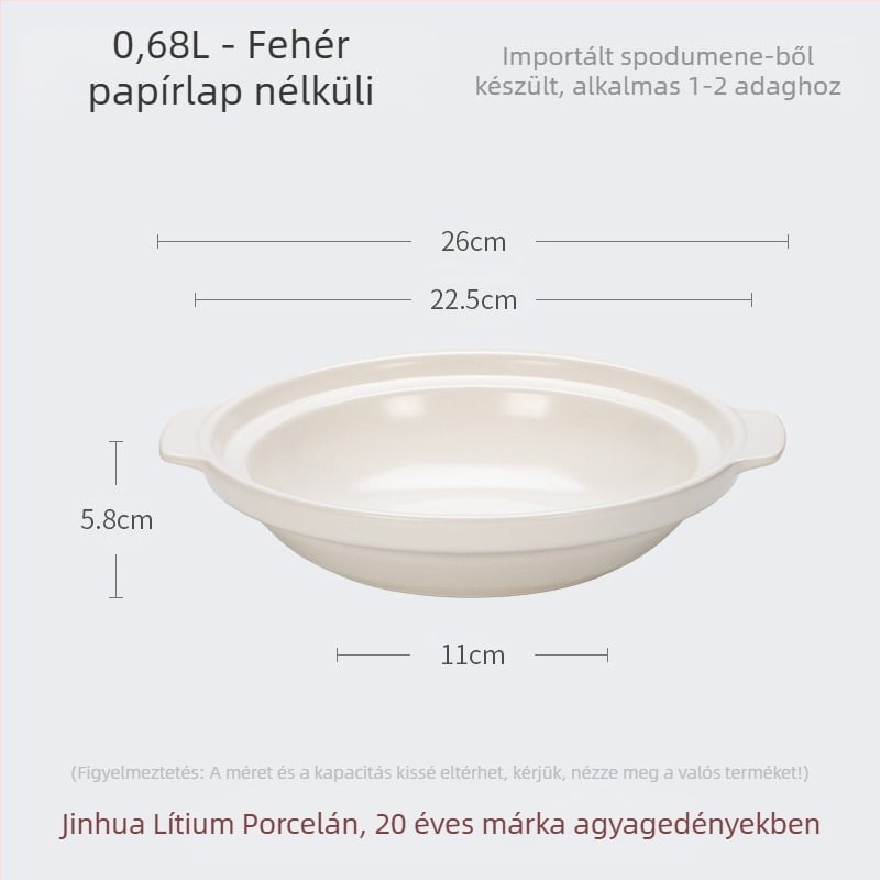 XYF kerámia nagyméretű edény, extra sekély, halfejes gáztűzhely, kereskedelmi célú, kis méretű, lapos aljú, nagy ellenállású edény