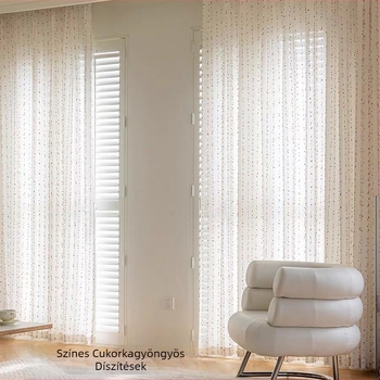 Szivárványos cukorka áttetsző, átlátszatlan gézfüggöny lányoknak és fiúknak hálószobába, öböl ablakba, gyerekszobába, Shaoxing Keqiao vászon ablakszőnyeg