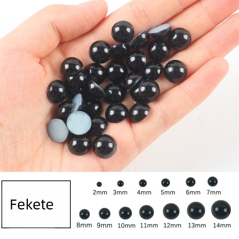 abs műgyöngy 2-8 mm vegyes lapos félkerek gyöngy diy japán körömdíszítő folt kiegészítők nem porózus gyöngy