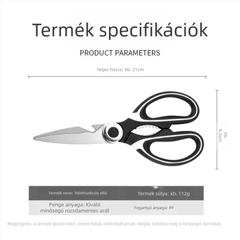 Vastag konyhai olló nagykereskedelmi erős csirkecsont olló háztartási rozsdamentes acél panda olló nagy olló multifunkcionális étel olló