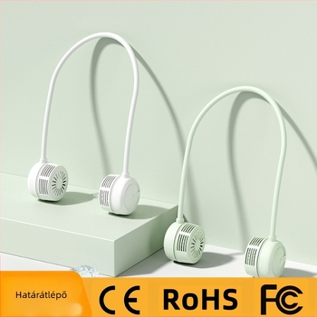 Határokon átnyúló nyakra szerelhető ventilátor, összecsukható kültéri sportokhoz, hordozható ventilátor, USB töltésű, irodai kis ventilátor