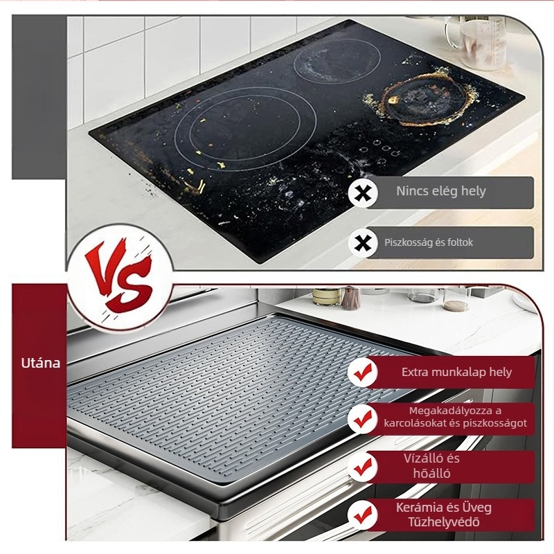 Határokon átnyúló multifunkcionális szilikon tűzhelyvédő szőnyeg nagy víz alatti tartályszőnyeg elektromos kazán felső burkolat elektromos kazán szigetelő szőnyeg lefolyószőnyeg