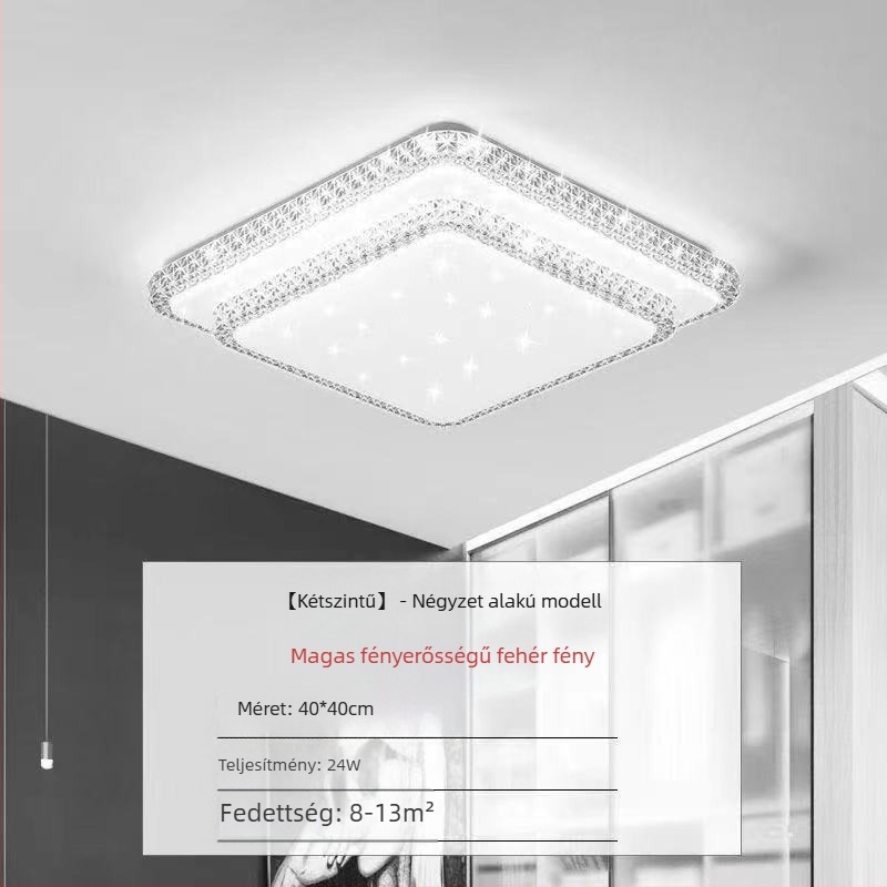 Kristályutánzatú új nappali lámpa LED mennyezeti lámpa hálószoba lámpák modern egyszerű hangulatos fény luxus előszoba fő lámpa