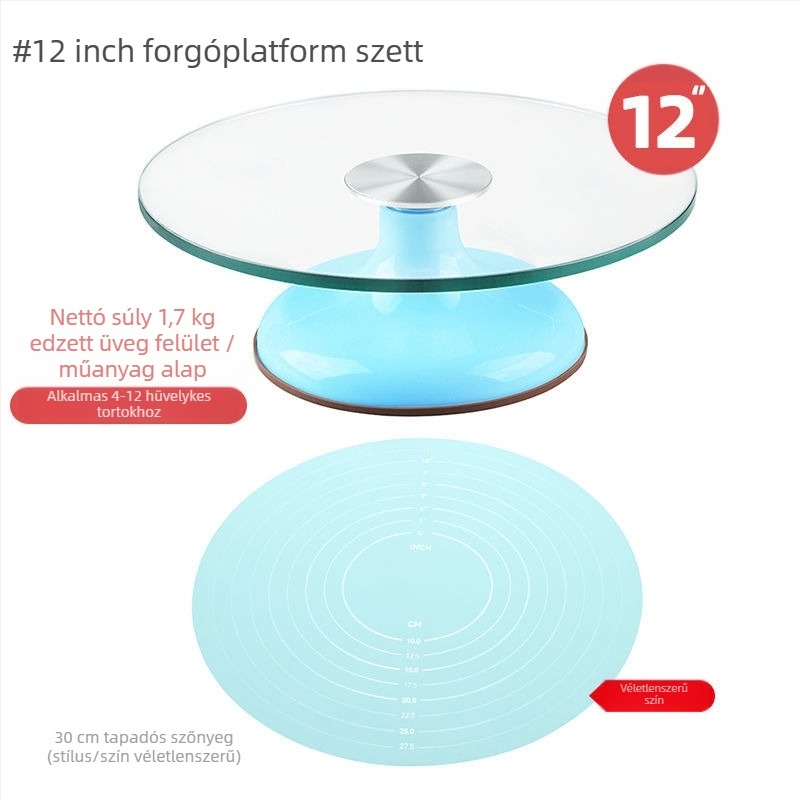 Torta forgótányér díszítőasztal sütőszerszám-készlet alumínium ötvözet tálca forgó kenet háztartási kereskedelmi díszítő lemezjátszó