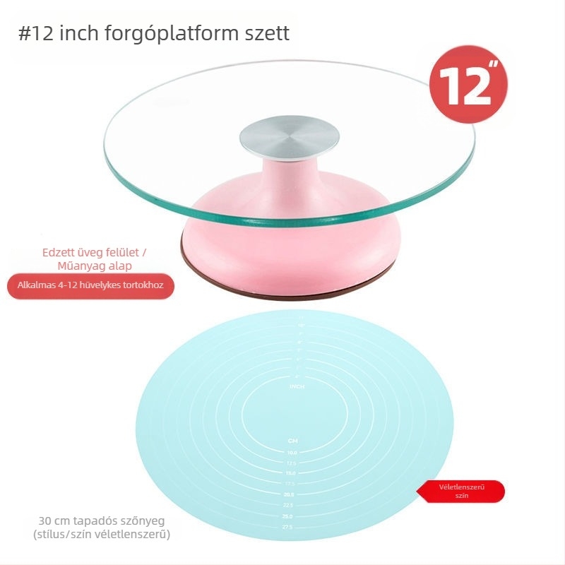 Torta forgótányér díszítőasztal sütőszerszám-készlet alumínium ötvözet tálca forgó kenet háztartási kereskedelmi díszítő lemezjátszó