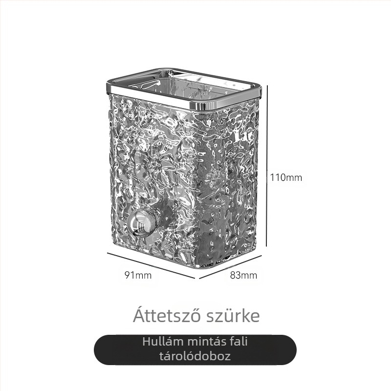 Gleccser mintás tárolódoboz fürdőszobai kozmetikai tárolódoboz nem perforált, varratmentes, falra szerelhető vegyes tárolóállvány