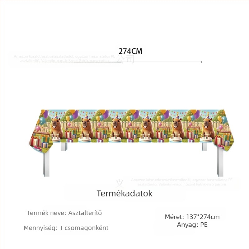 Amazon raktáron fesztivál terítő eldobható pe terítő Valentin-napi ír Szent Patrik-napi parti