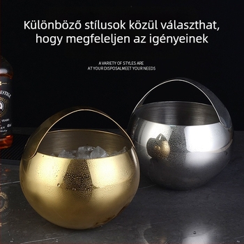 Rozsdamentes acél jégvödör jégvödör hordozható sörösvödör bár KTV sör pezsgő szigetelés jégvödör rozsdamentes acél vödör