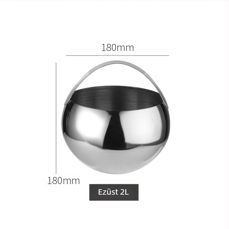 Rozsdamentes acél jégvödör jégvödör hordozható sörösvödör bár KTV sör pezsgő szigetelés jégvödör rozsdamentes acél vödör