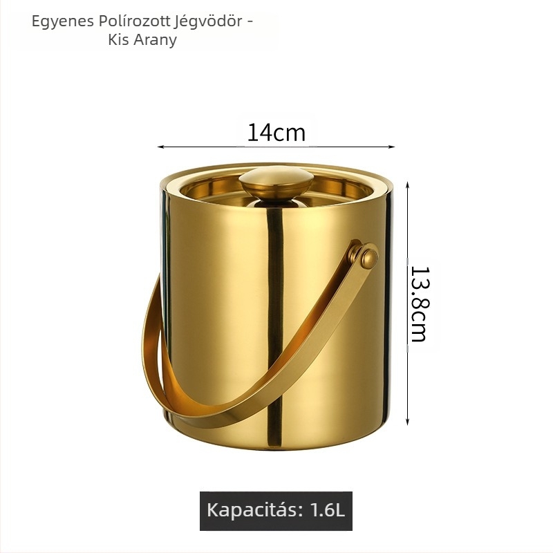 Rozsdamentes acél jégvödör jégvödör hordozható sörösvödör bár KTV sör pezsgő szigetelés jégvödör rozsdamentes acél vödör